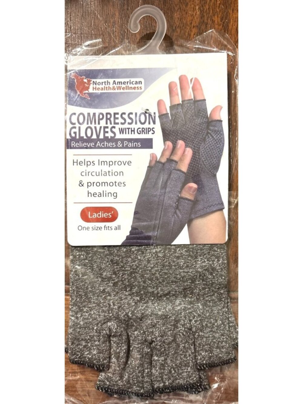Womens Compression Gloves With Grips For Ladies 1 Size Promotes Circulation New - Picture 3 of 6